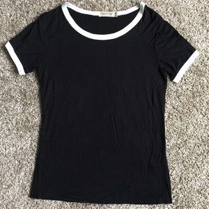 NWOT black and white basic tee